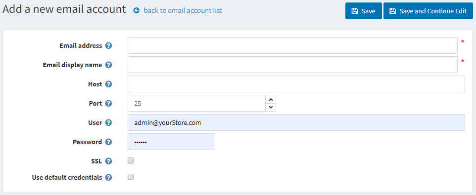 Add a new email account